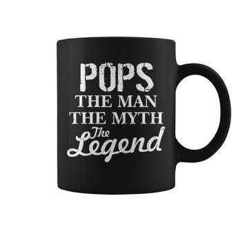 Pops The Man Myth Legend Tshirt Coffee Mug - Monsterry