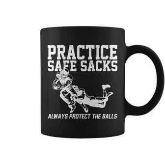 Practice Safe Sacks Funny Football Tshirt Coffee Mug - Monsterry AU
