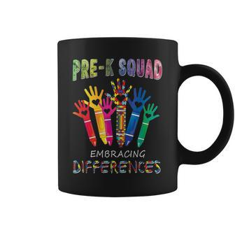Pre K Squad Embracing Differences Autism Sped Teacher Gift Coffee Mug - Thegiftio UK