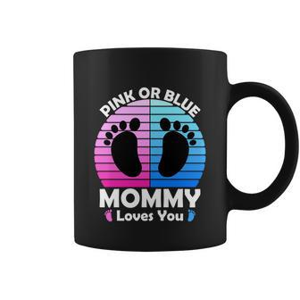 Pregnancy Announcet Mom 2021 Pink Or Blue Mommy Loves You Cool Gift Coffee Mug - Monsterry