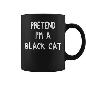 Pretend Im A Black Cat Halloween 2021 Lazy Funny Coffee Mug - Seseable