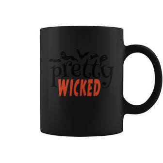 Pretty Wicked Funny Halloween Quote Coffee Mug - Monsterry CA