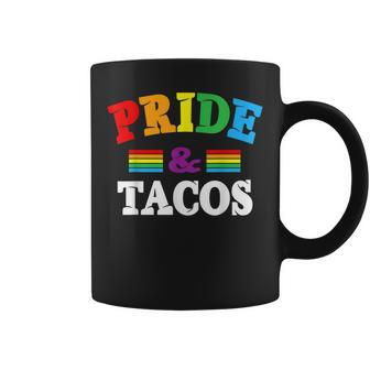 Pride & Tacos Lgbt Lgbtq Gay Pride Rainbow Flag Taco Lover Coffee Mug - Thegiftio UK