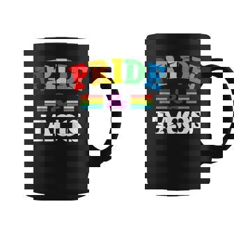 Pride & Tacos Lgbt Lgbtq Gay Pride Rainbow Flag Taco Lover Coffee Mug - Thegiftio