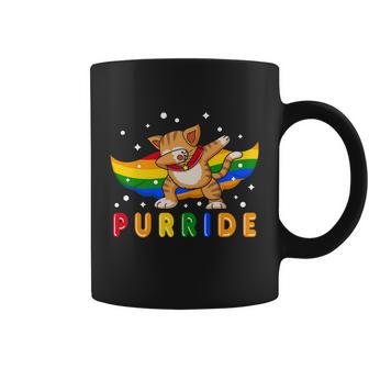 Pride Month Dabbing Purride Cat Gay Pride Lgbt Coffee Mug - Monsterry