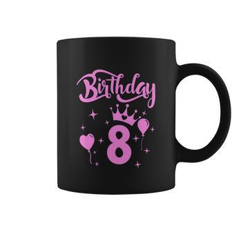 Princess Birthday Girl 8 Year Old Funny Birthday Girl Coffee Mug - Monsterry AU