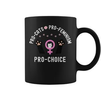Pro Cats Pro Feminism Pro Choice Womens Rights Cat Lady Coffee Mug - Seseable