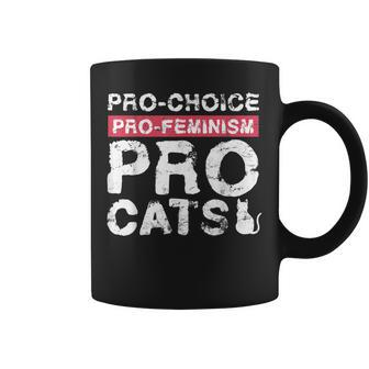 Pro Choice Pro Feminism Pro Cats Design For Feminists Coffee Mug - Seseable