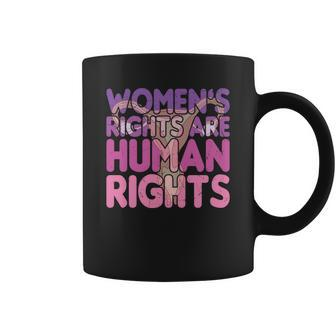 Pro Choice Women Rights Are Human Rights Feminist Uterus Coffee Mug - Seseable