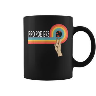 Pro Roe 1973 Peace Rainbow Feminism Womens Rights Choice Coffee Mug - Seseable
