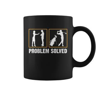 Problem Solved Funny Golfers Gift For Him Coffee Mug - Monsterry CA