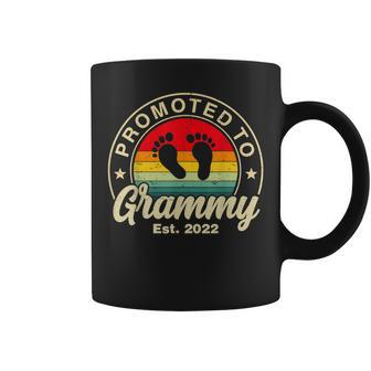 Promoted To Grammy Est 2022 Women Vintage First Time Grandma Coffee Mug - Thegiftio UK