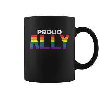 Proud Ally Lgbt Gay Pride Lesbian Bisexual Ally Quote V2 Coffee Mug - Monsterry