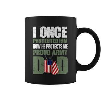 Proud Army Dad Of An American Soldier Graphic Design Printed Casual Daily Basic Coffee Mug - Thegiftio UK