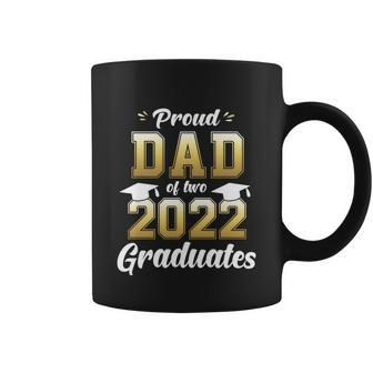 Proud Dad Of Two 2022 Graduates Gift Senior 22 Daddy Twins Gift Coffee Mug - Monsterry