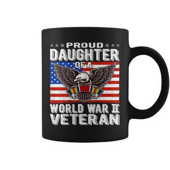 Proud Daughter Of World War 2 Veteran - Patriotic Ww2 Family Coffee Mug - Thegiftio UK