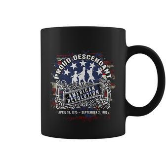 Proud Descendant American Revolution Fife And Drum Novelty Graphic Design Printed Casual Daily Basic Coffee Mug - Thegiftio UK