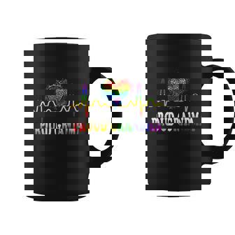 Proud Grandma Gay Heartbeat Pride Shirt Lgbt Gay Pride Month Graphic Design Printed Casual Daily Basic Coffee Mug - Thegiftio