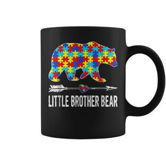 Proud Little Brother Bear Autism Awareness Gifts Boys Coffee Mug - Thegiftio UK