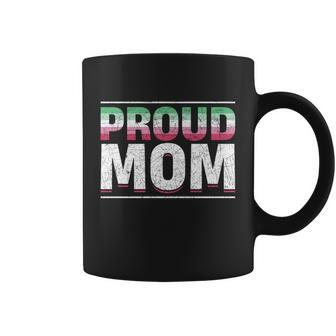 Proud Mom Abrosexual Flag Lgbtq Queer Mothers Day Abrosexual Funny Gift Coffee Mug - Monsterry UK