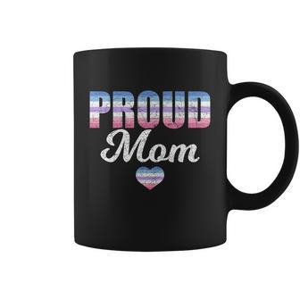 Proud Mom Bi Gender Flag Heart Mothers Day Lgbt Bigender Gift Coffee Mug - Monsterry DE