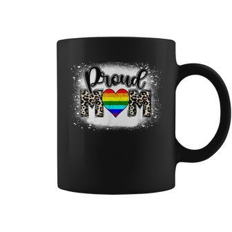 Proud Mom Heart Leopard Lgbt Gay Pride Support Lgbtq Parade Coffee Mug - Thegiftio UK