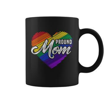 Proud Mom Mothers Day Gift Lgbtq Rainbow Flag Gay Pride Lgbt Cool Gift Coffee Mug - Monsterry UK