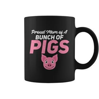 Proud Mom Of A Bunch Of Pigs Family Pig Owner Fun Pig Mom Gift Graphic Design Printed Casual Daily Basic Coffee Mug - Thegiftio UK
