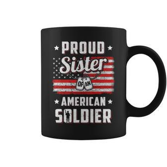 Proud Sister Of A Soldier Army Brother Veteran Coffee Mug - Thegiftio UK