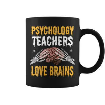 Psychology Teachers Love Brains Funny Halloween Teacher Gift Coffee Mug - Thegiftio UK