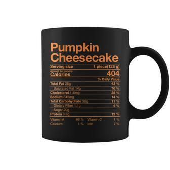 Pumpkin Cheesecake Nutrition Facts Thanksgiving Turkey Day V2 Coffee Mug - Seseable