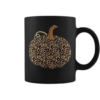Pumpkin Leopard Women N Girls Halloween Thanksgiving Coffee Mug - Seseable