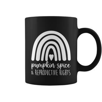 Pumpkin Spice And Reproductive Rights Rainbow Halloween Gift Coffee Mug - Monsterry