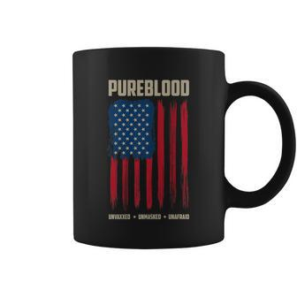 Pureblood American Flag Pure Blooded Patriot Coffee Mug - Monsterry CA