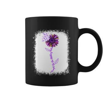 Purple Up Military Child Sunflower Leopard Bleached Coffee Mug - Monsterry AU