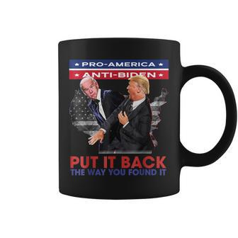 Put It Back The Way You Found It Funny Trump Slap Anti Biden Coffee Mug - Thegiftio UK