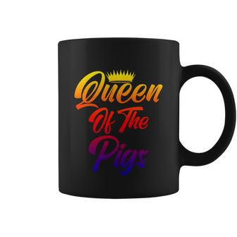 Queen Of The Pigs Pig Owner Pig Farmer Pig Mom Cool Gift Graphic Design Printed Casual Daily Basic Coffee Mug - Thegiftio UK