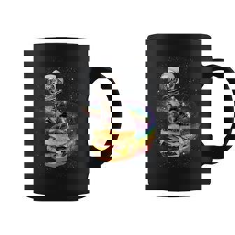 Rainbow Burger Space Cat Tshirt Coffee Mug - Monsterry