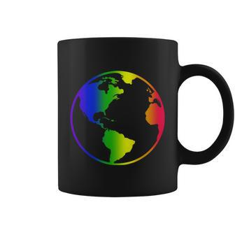 Rainbow Earth Rainbow Mother Earth Graphic Design Printed Casual Daily Basic Coffee Mug - Thegiftio UK
