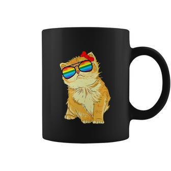 Rainbow Flag Gay Pride Cat Lgbt Pride Month Coffee Mug - Monsterry CA