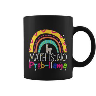 Rainbow Funny Math Is No Prob Lama Back To School Coffee Mug - Thegiftio UK