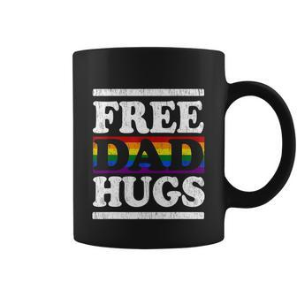 Rainbow Proud Lgbt Fathers Day Free Dad Hugs Gift Coffee Mug - Monsterry