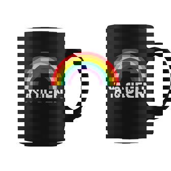 Rainbow Yas Queen Lgbt Gay Pride Lesbian Bisexual Ally Quote Coffee Mug - Monsterry