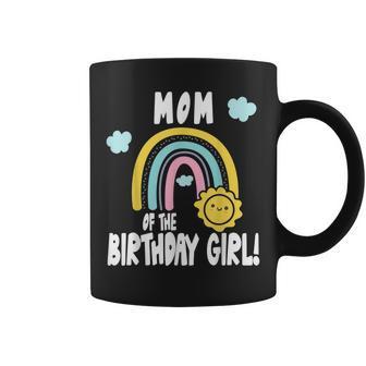 Rainbows & Sunshine Party Mom Of The Birthday Girl Coffee Mug - Seseable