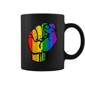 Raised Fist Gay Fist Hand Lgbt Pride Month Graphic Design Printed Casual Daily Basic Coffee Mug - Thegiftio UK