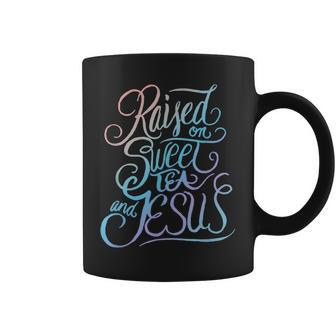 Raised On Sweet Tea And Jesus - Southern Christian Faith Coffee Mug - Thegiftio UK
