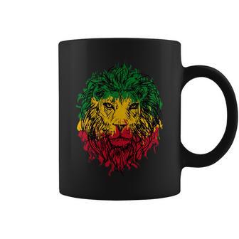 Rasta Theme With Lion Head Tshirt Coffee Mug - Monsterry