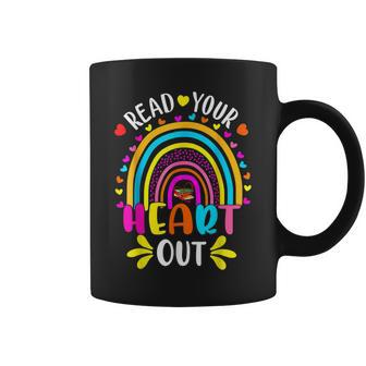 Read Your Heart Out Rainbow Teacher Reading Book Lover Coffee Mug - Thegiftio UK