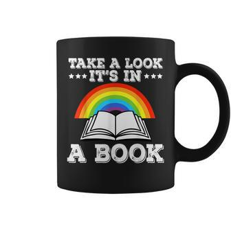 Reading Lovers Take A Look Its In A Book Lovers Bookworms Coffee Mug - Thegiftio UK