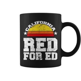 Red For Ed California Sunset Disstressed Coffee Mug - Monsterry